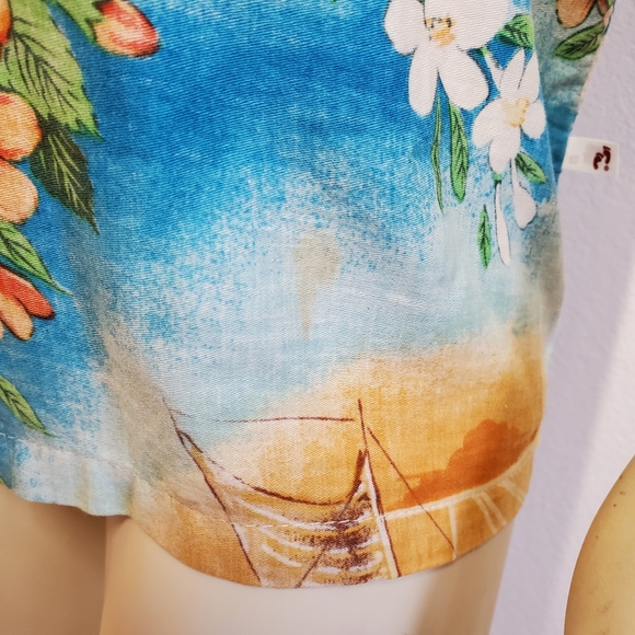 Vintage 70s Hang Ten Floral Hawaiian Shirt - Picture 11 of 12